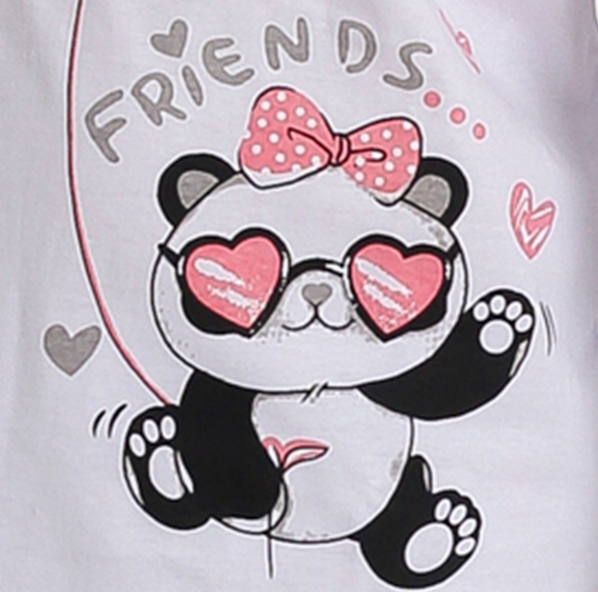 conjunto pijama blusa de alças e short doll de malha ayme panda preto